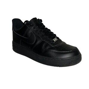 Nike Air Force 1 Low Triple Black Sneakers Mens Size 10